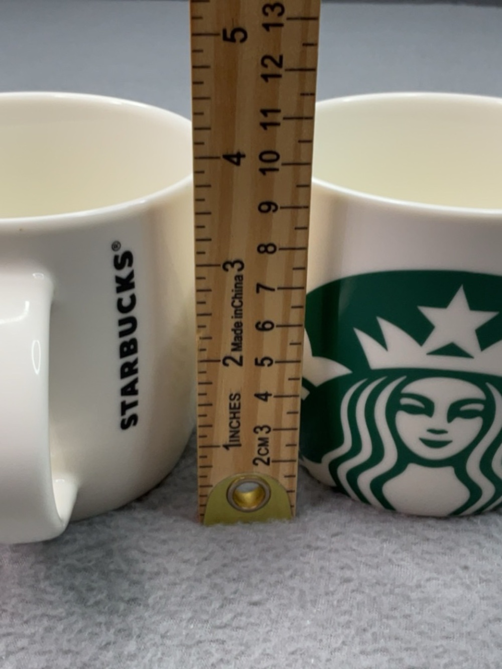 Starbucks 2017 Classic White Green Siren Logo Coffee Mugs 14 oz - Set of 2
